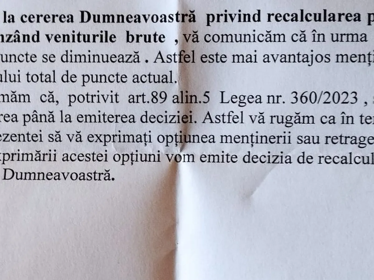 Anunțul Casei de Pensii - Foto: Casa de Pensii