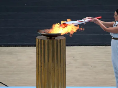 Aprindere foc Jocuri Olimpice Foto: KTBV captură video