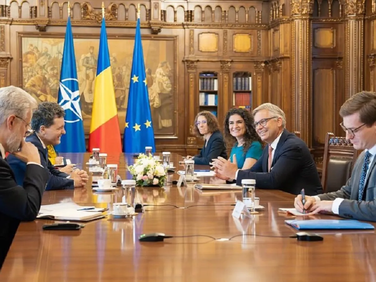 Delegația lui Magnus Brunner, la palatul Cotroceni - Foto: Facebook/ Nicușor Dan