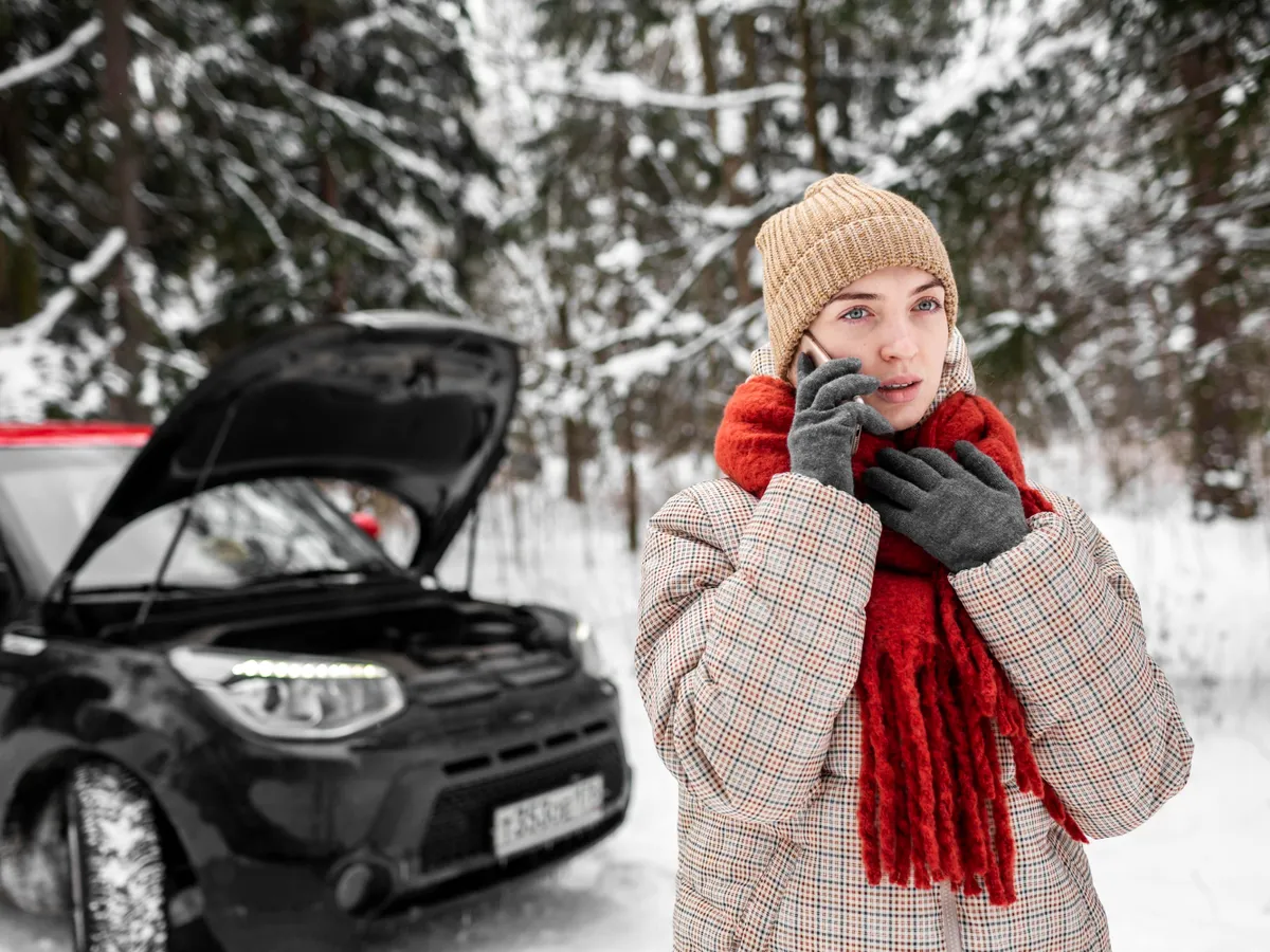 Femeie cu mașina stricată - Foto: Freepik (Imagine cu rol ilustrativ)