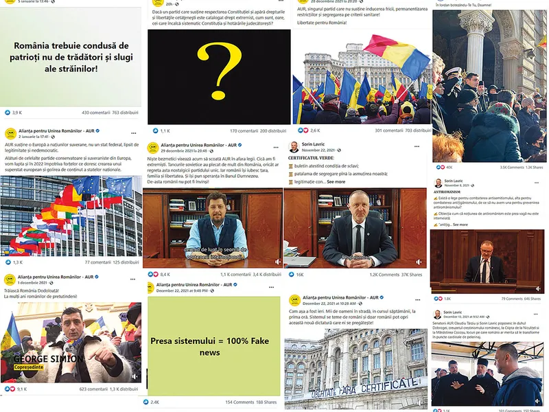 Costumele populare,  crucile și  limbajul belicos  sunt elemente pentru  imaginea AUR pe social media