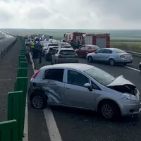 Carambolul, întins pe aproape 2 kilometri. FOTO: Facebook/Delta Radio