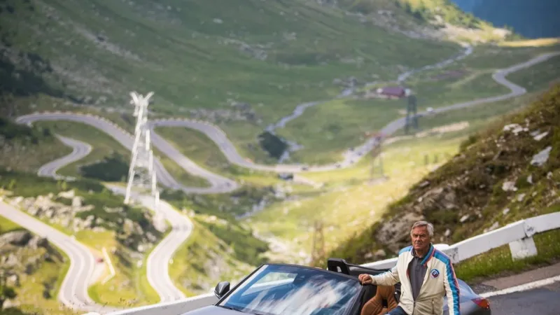 Jochen Neerpasch, pe Transfăgărășan / Foto: BMW Romania