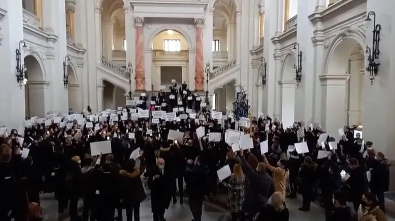 Protestul avocaților la Curtea de Apel București/FOTO: YouTube