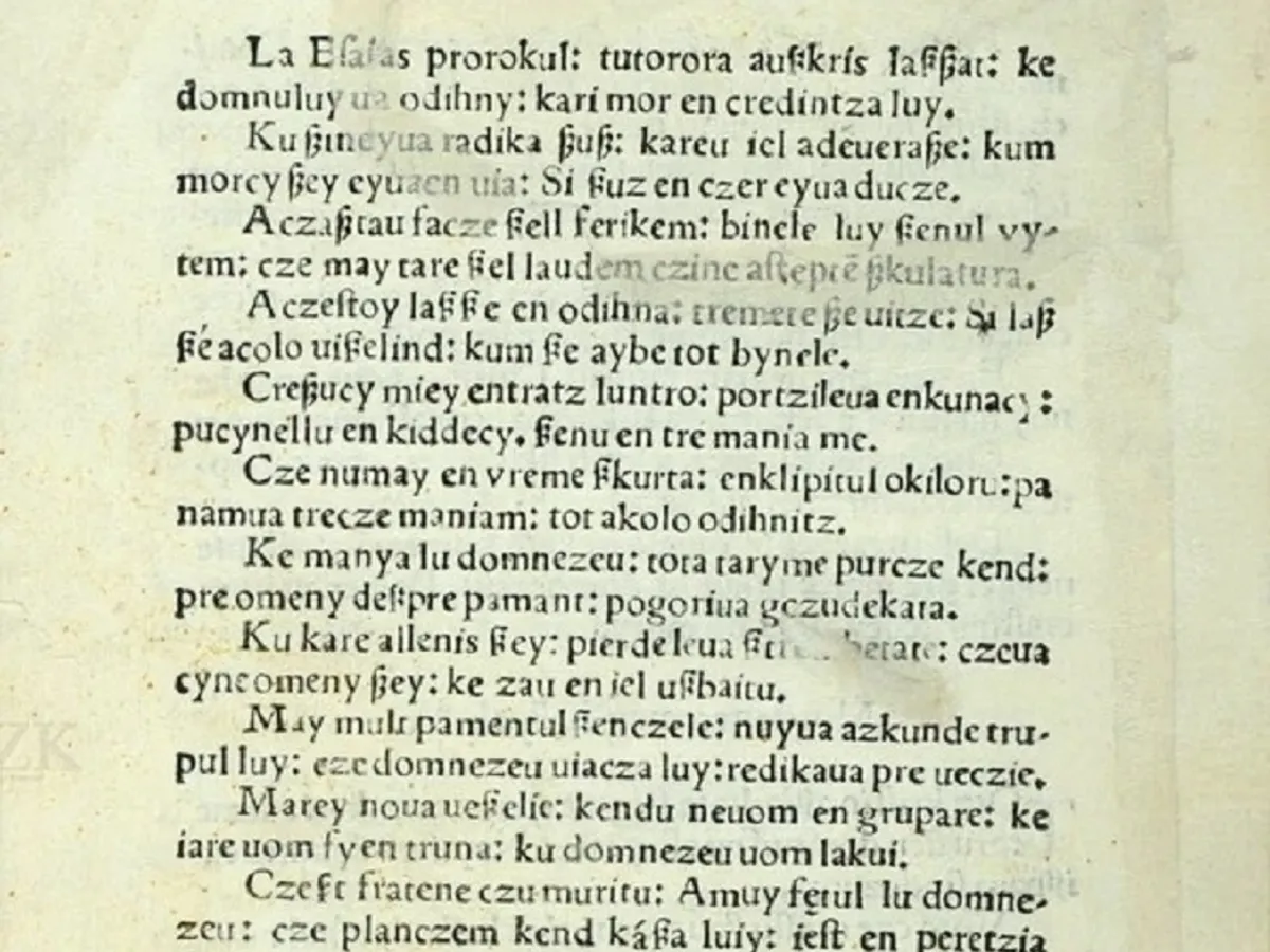 text limba romana cu litere latine