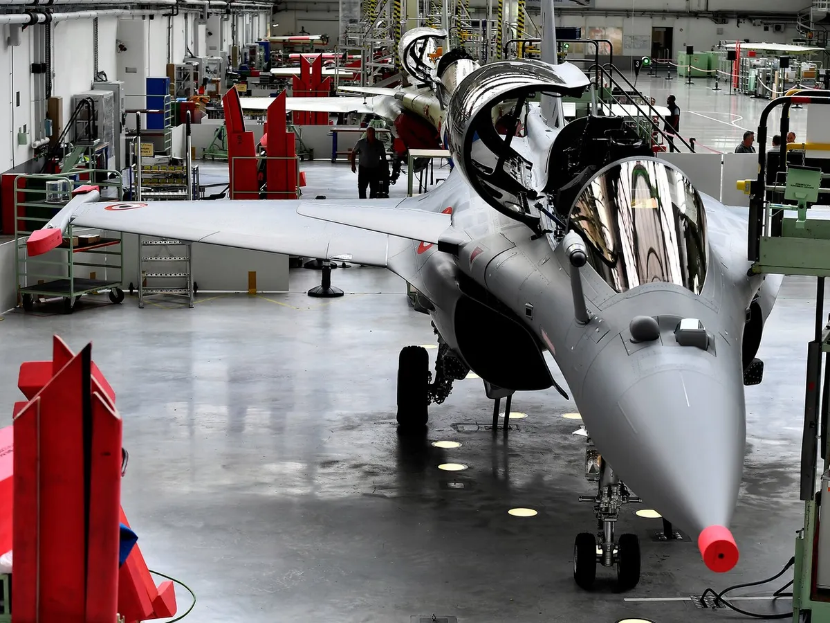 Hală de expunere pentru avioane Rafale - Foto: Profimedia Images