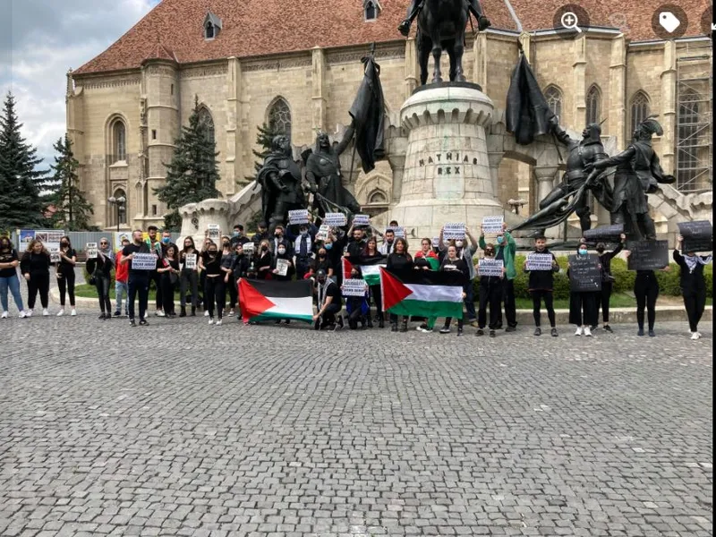 Protest pro-palestinieni în Cluj/FotoȘ facebook