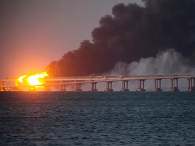 The Kerch Bridge, which connects to Crimea, has been repeatedly attacked by Ukrainian drones. Photo: profimediaimages.ro