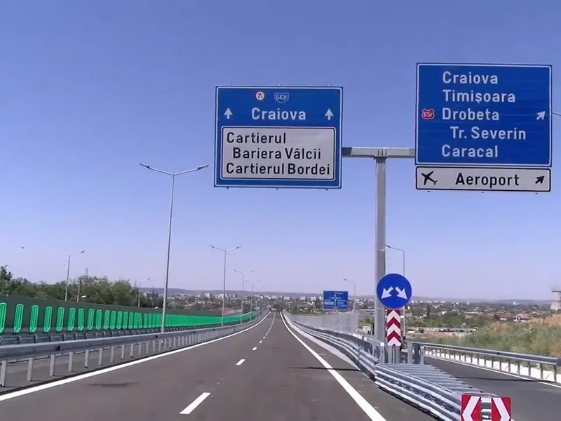 „Minune!” Din Craiova, direct pe „Autostrada Ford”. A fost deschis podul de legătură de 108 m - Foto: captură video