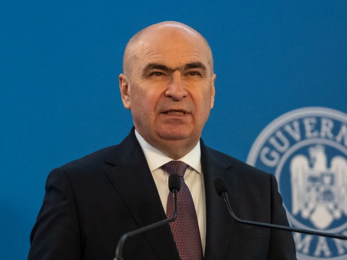 Premierul Ilie Bolojan, în conferinţă de presă - Foto: INQUAM PHOTOS/Alexandru Nechez