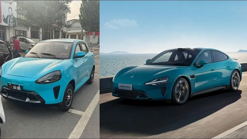 După i-au copiat pe occidentali, chinezii se copiază între ei. Cum arată copia SUV a lui Xiaomi SU7 - Foto: carnewschina.com