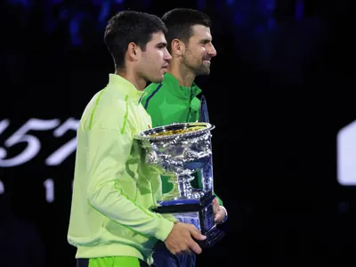Alcaraz a cucerit primul său trofeu la Australian Open după ce l-a învins pe Djokovic Foto: profimediaimages.ro