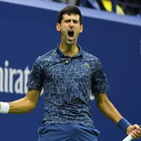 Djokovic în timpul setului 3 al finalei US OPEN 2018. Foto: USTA / Garrett Ellwood