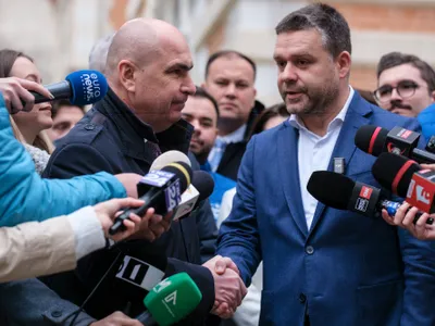 Ciprian Ciucu și Ilie Bolojan sunt încrezători în rezultatul alegerilor Foto: INQUAM Photos/Alexandru Nechez