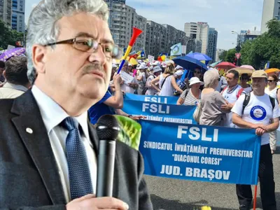 24.000 lei/lună pentru Simion Hăncescu, cât 50 de burse de merit. E dublu sindicalist, profesor - Foro: Colaj