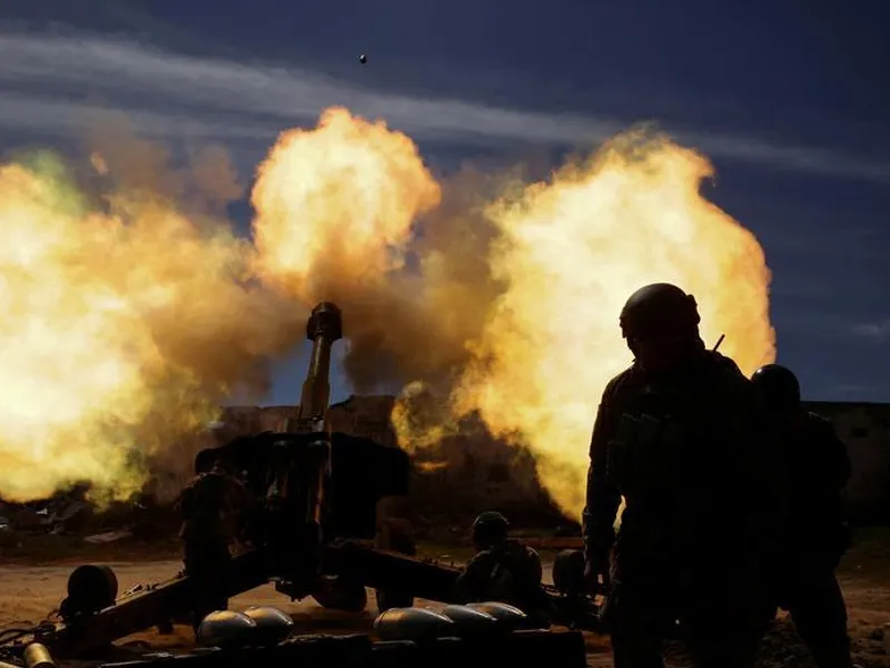 Uzină militară de lângă Kiev, bombardată de ruși /FOTO: Reuters