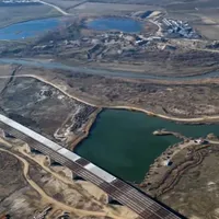 Cum „zboară” Autostrada Moldovei peste Râul Buzău la Vadu Pașii. Gata în 2025? - Foto: captură video