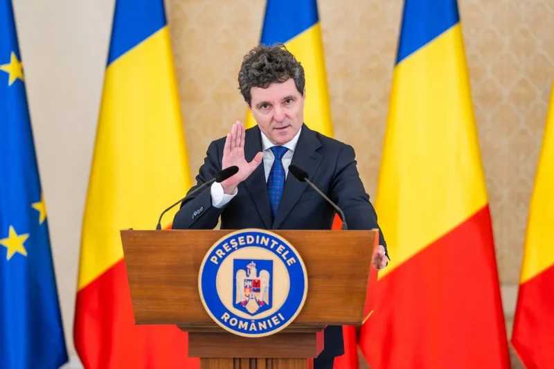 Nicuşor Dan, preşedintele României, în conferinţă de presă - Foto: Profimedia Images