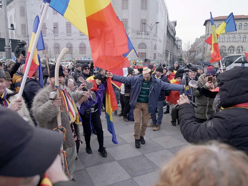 Protest AUR pentru susținerea lui Călin Georgescu ce a plecat în Germania. Mercenarul Potra, reținut - Foto: INQUAM Photos/Tudor Pană (cu rol ilustrativ)