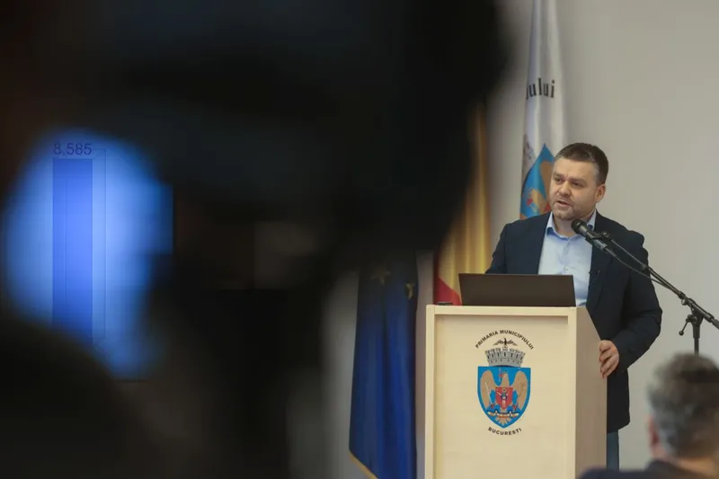 Ciprian Ciucu, noul primar general al Capitalei, &icirc;n conferinţă de presă - Foto: INQUAM PHOTOS/George Călin