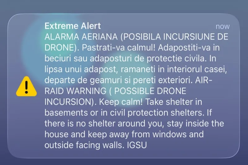 Mesaj Ro-Alert &icirc;n Iaşi