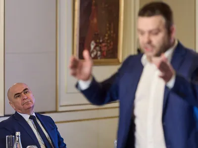 Ilie Bolojan, liderul PNL, şi Ciprian Ciucu, prim-vicepreşedinte liberal - Foto: Profimedia Images