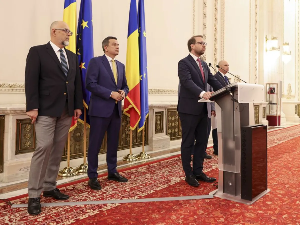 Liderii partidelor, la semnarea Acordului Coaliţiei - Foto: INQUAM PHOTOS/Octav Ganea