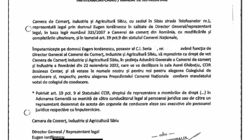 CCIR se delimitează categoric de comportamentul deviant al Directorului general al CCIA Sibiu - imagine cu rol ilustrativ Foto: CCIR