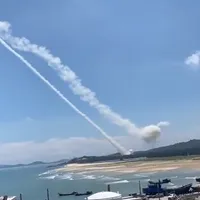 Armata chineză a tras joi proiectile către Taiwan, după începerea operațiunii miliare/FOTO: Twitter/@301military