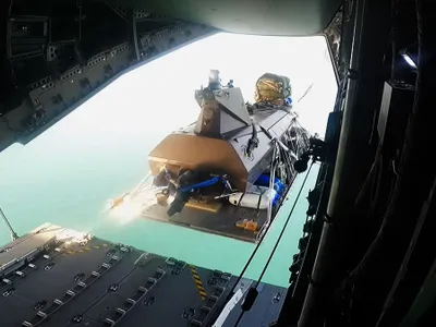 Ucraina atacă porturi rusești la Marea Neagră cu drone navale britanice. A lovit un petrolier în Soci - Foto:X/ Kraken Technology Group