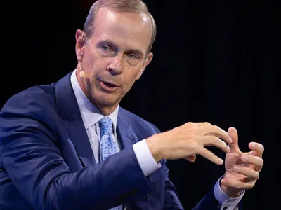 Mike Wirth, CEO-ul Chevron, vorbeşte laa deschiderea unui forum economic, CERAWeek - Foto: Profimedia Images