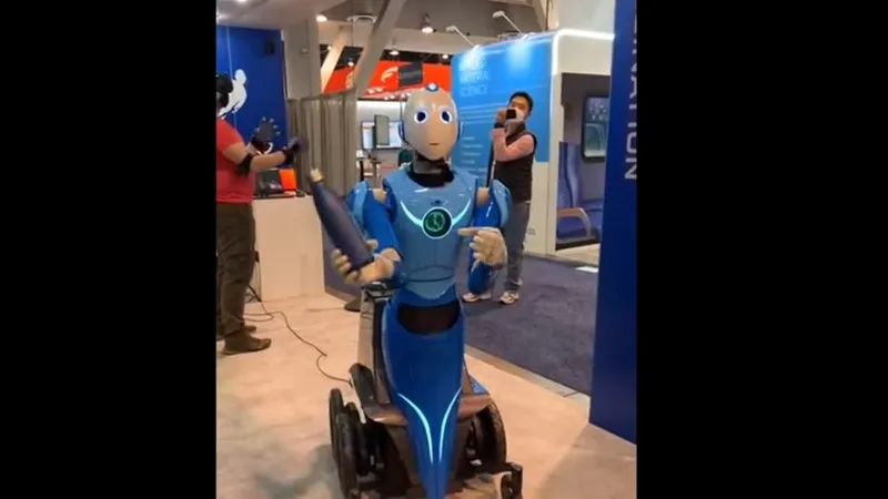 Unul dintre roboții de la CES. FOTO: Captură video
