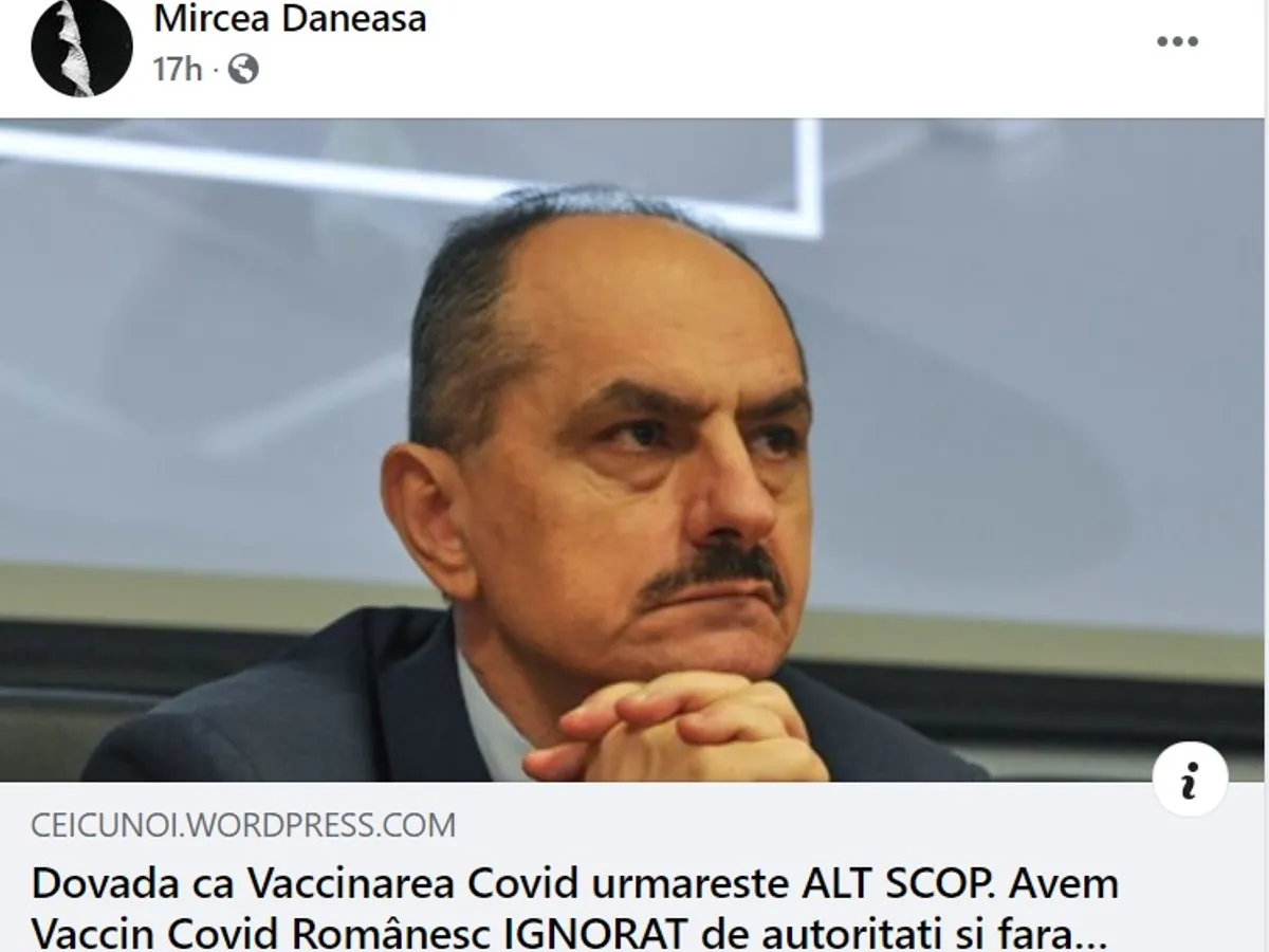 Sursa: Mircea Dăneasă Facebook