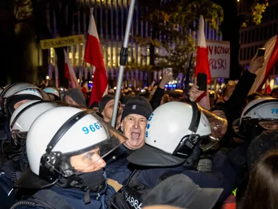 Protest la sediul Tribunalului Constitutional din Polonia - Foto: Profimedia Images (Imagine cu rol ilustrativ)