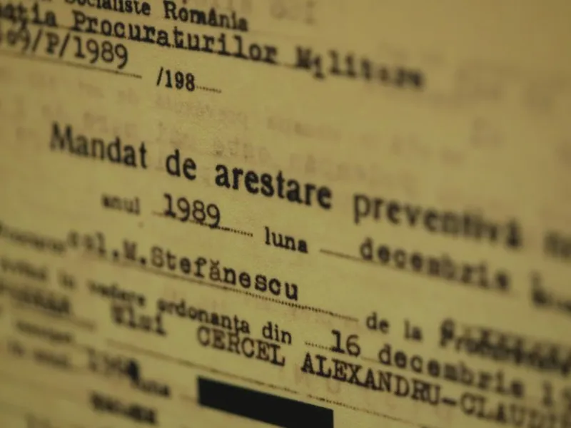 Filă facsimil de la un dosar întocmit de Securitate - Foto: INQUAM PHOTOS/George Călin