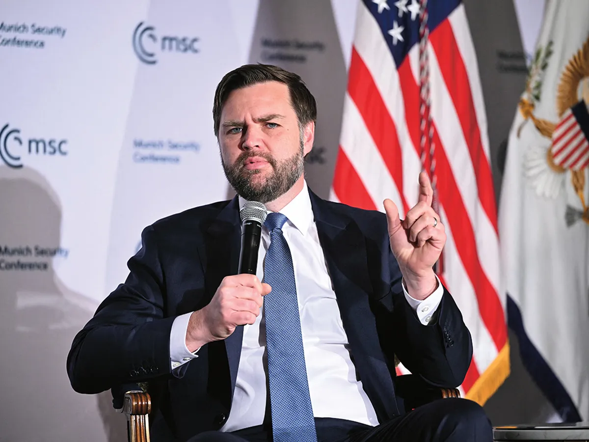 La conferința de securitate la München, vicepreședintele JD Vance a certat Europa, acuzând-o de cenzură și comportament antidemocratic - Foto: Profimedia Images