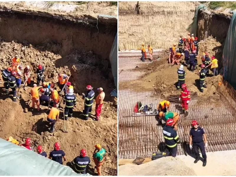 Un muncitor a fost prins sub un mal de pământ de 8 metri. A fost scos inconștient - Foto: Arhiva