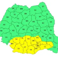 Cod Galben de caniculă în sudul țării, vijelii și ploi torențiale în Transilvania și Moldova Sursa: meteoromania.ro