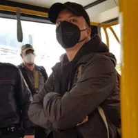 Roman Protasevici pe aeroportul din Minsk Foto: Twitter
