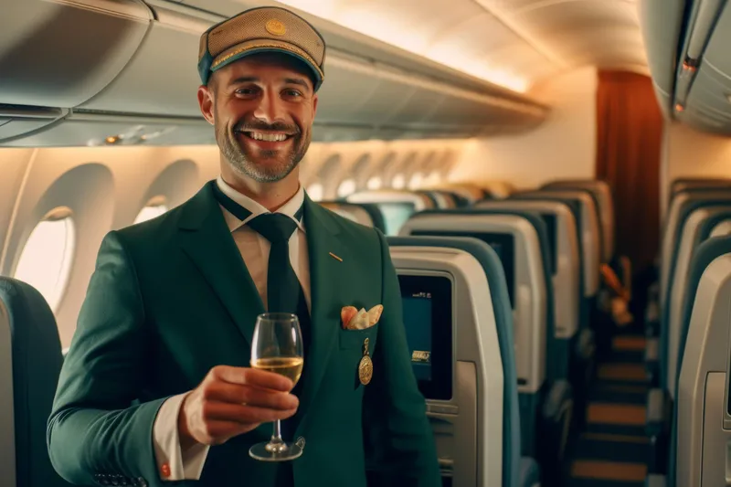steward în avion Foto : Freepik (rol ilustrativ)