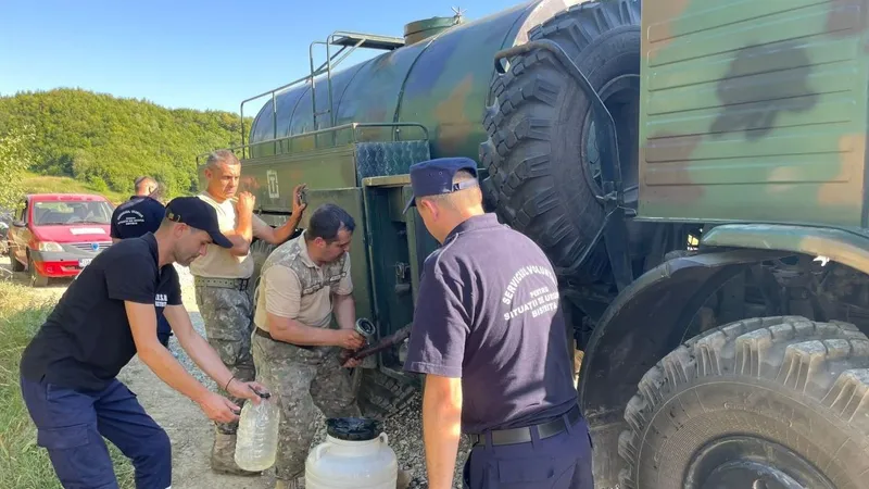 Cartier din Bistrița, fără rețea de apă și canalizare, primește apă potabilă cu cisterna/Ioan Turc Facebook