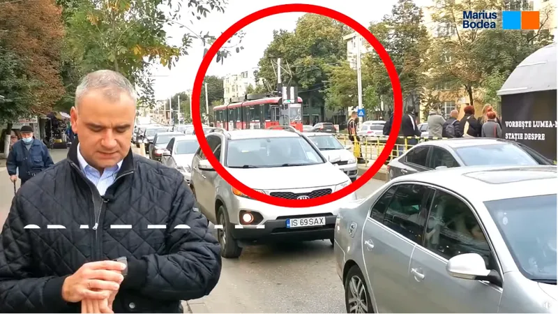 VIDEO Experiment la Iași: a mers pe jos cu 17 minute mai repede decât tramvaiul