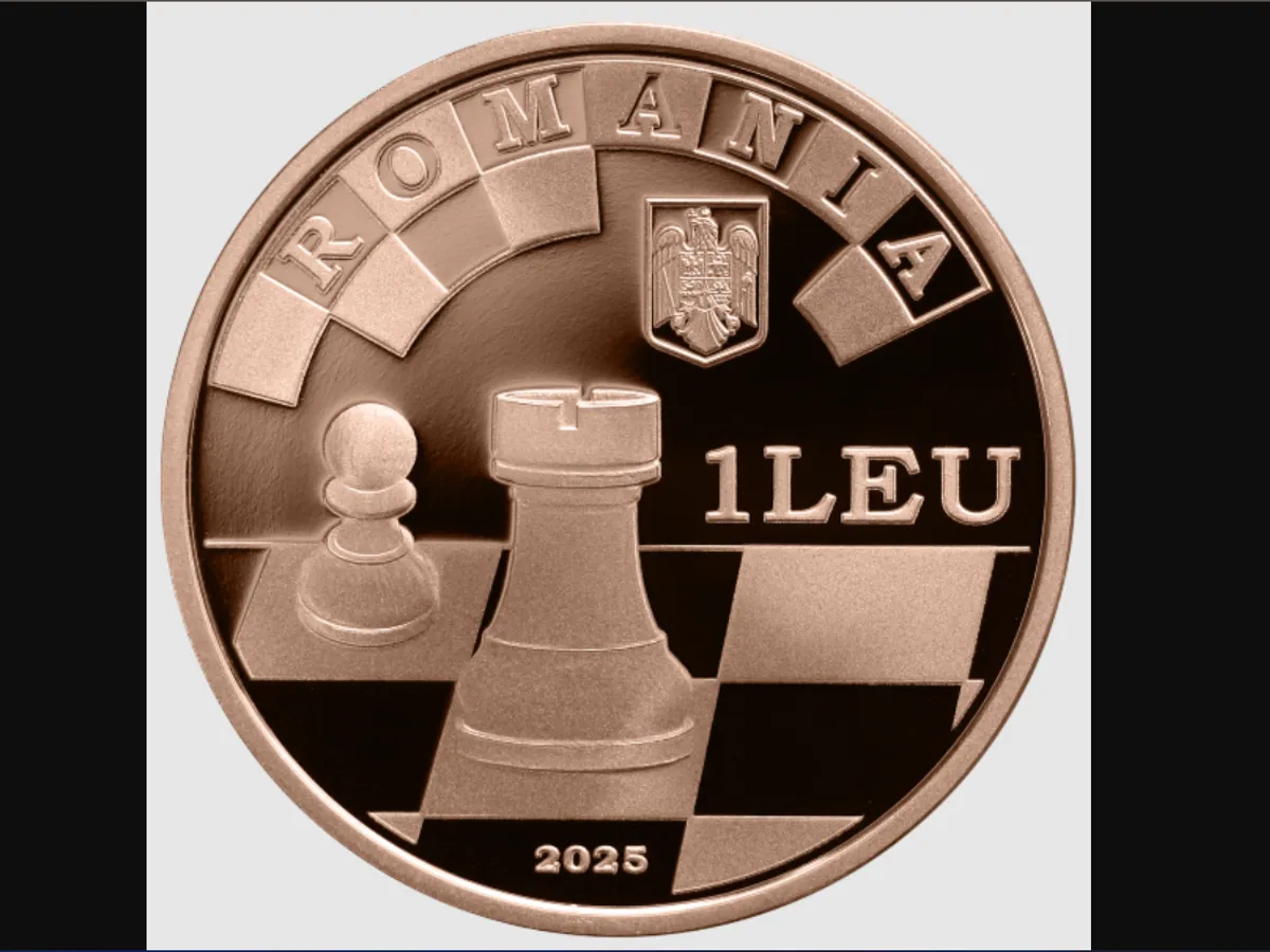 Monedă lansată de BNR, cu ocazia Centenarului Federației Române de Șah. Vor fi doar 5.000 de exemplare