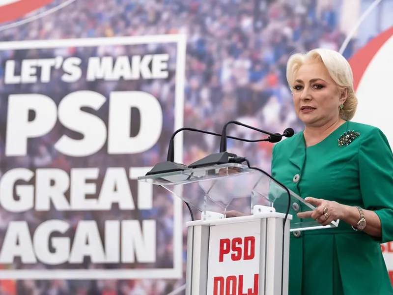 Dăncilă, la mitingul PSD din Craiova. Sursa foto: Facebook