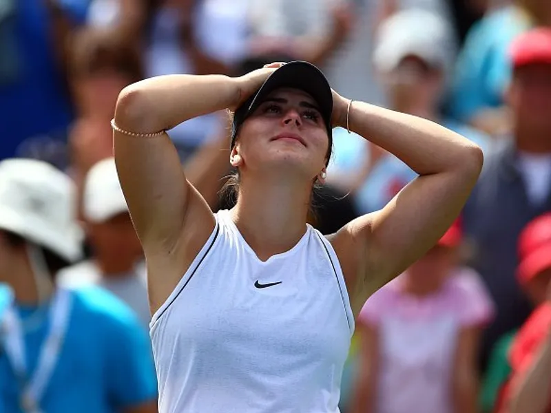 Bianca Andreescu, după victoria din semifinale. Foto Getty Images