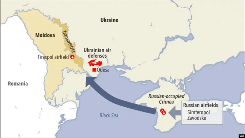 Moldova se teme de o posibilă invazie a Rusiei după ce bombardamentele s-au apropiat de Transnistria/FOTO: FOTO: Twitter/@visegrad24