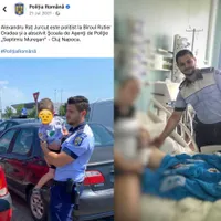 Alexandru, polițistul erou care a salvat un copil de la înec. Și în 2021 a fost la locul potrivit - Foto: Facebook/ Poliția Română