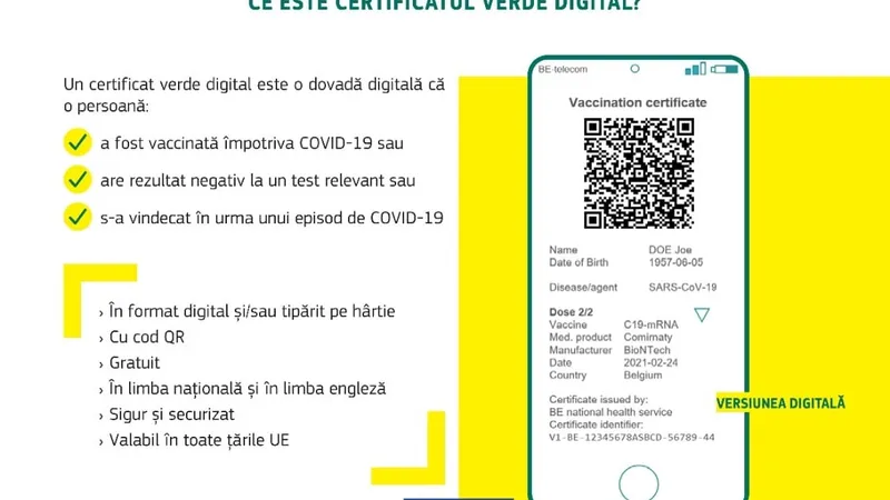 Certificatul digital european pentru COVID-19, operaţional în România de la 1 iulie. / Foto: digi24.ro