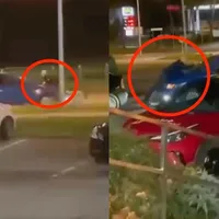 A furat două cutii de lapte praf, apoi a plecat cu paznicul magazinului pe capotă. Motivul? - Foto: Libertatea