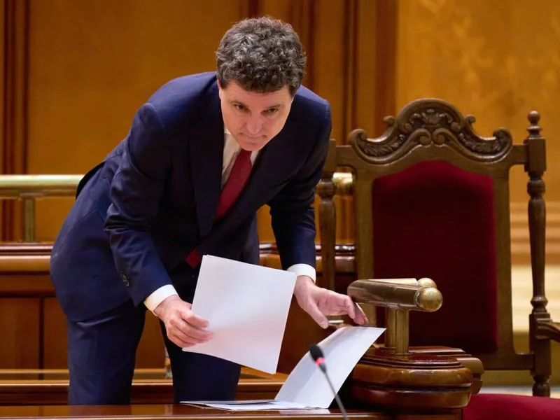 Preşedintele Nicuşor Dan, la discursul inaugural din Parlamentul României - Foto: Profimedia Images